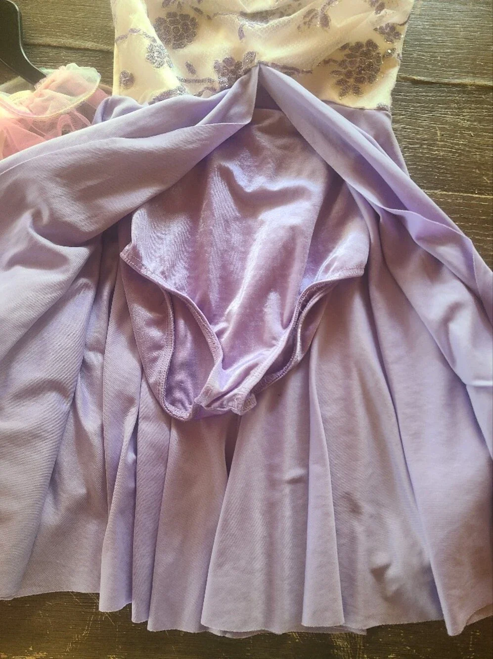 3pc Dance Costume & Dress Up Lot: Pink Tutu, Purple Lyrical & Zebra Set